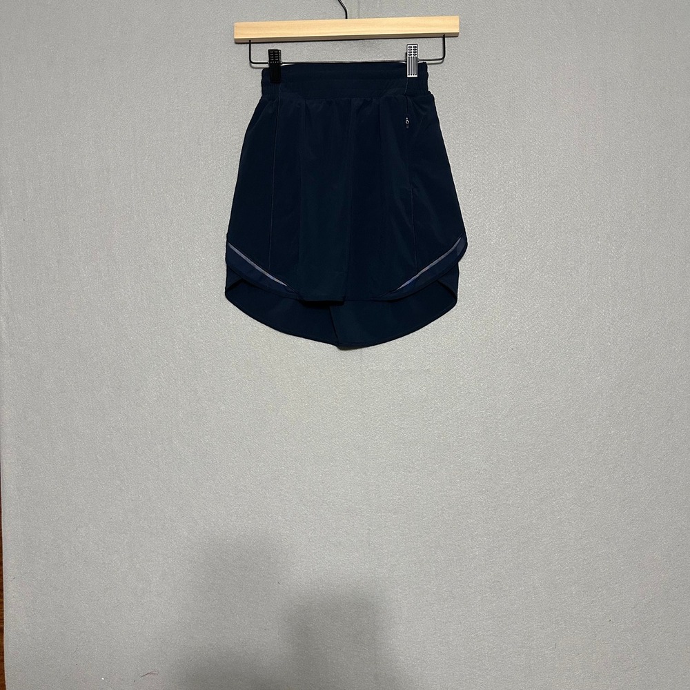 Lululemon Fast and Free Running Skirt Navy Blue Women Size 2 Athletic Skort